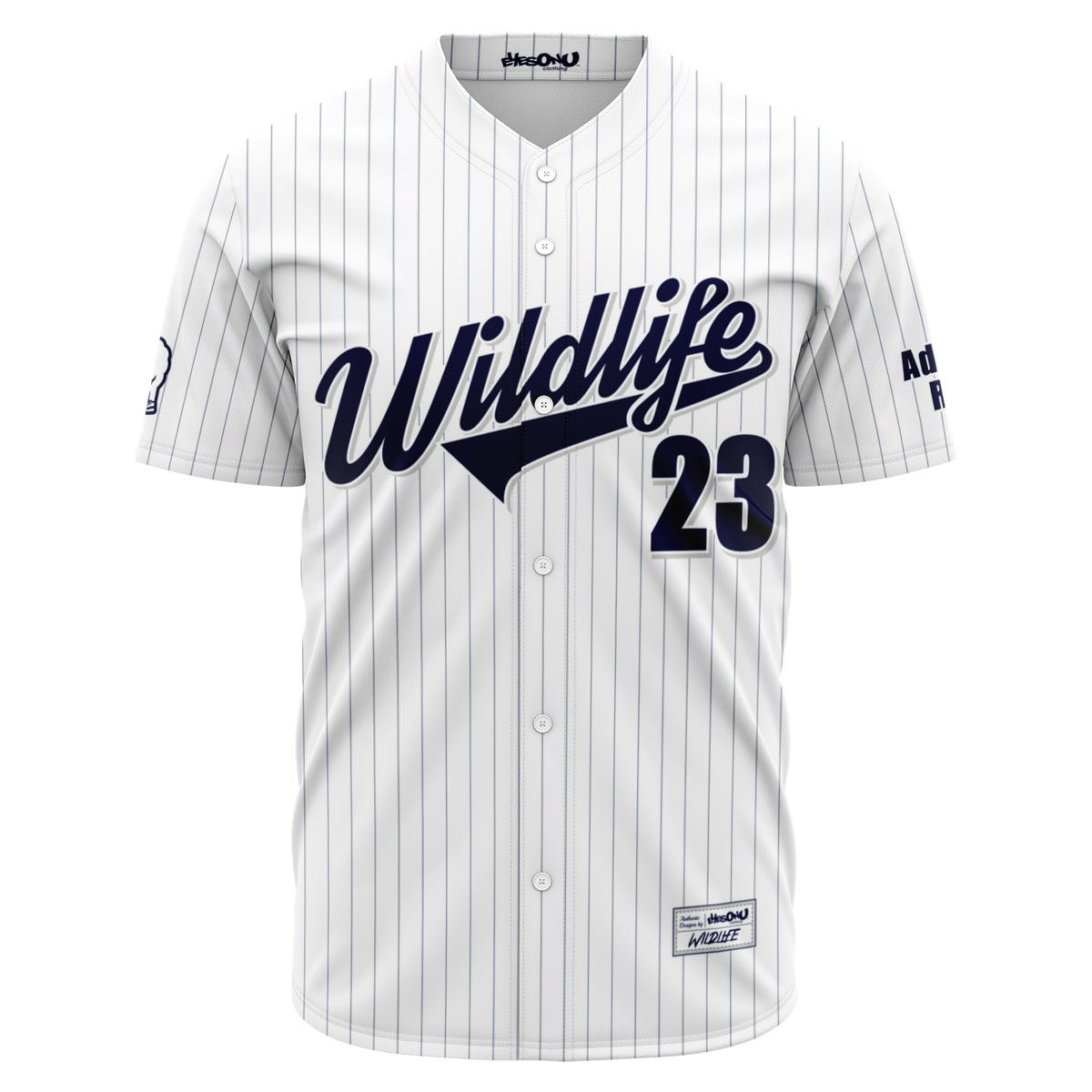 WildLife Pinstripe Baseball Jersey (white) – Eyes On You Clothing