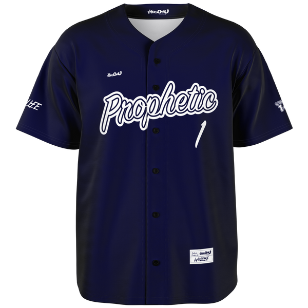 i_Glow_ Prophetic Mono Baseball Jersey (Navy)