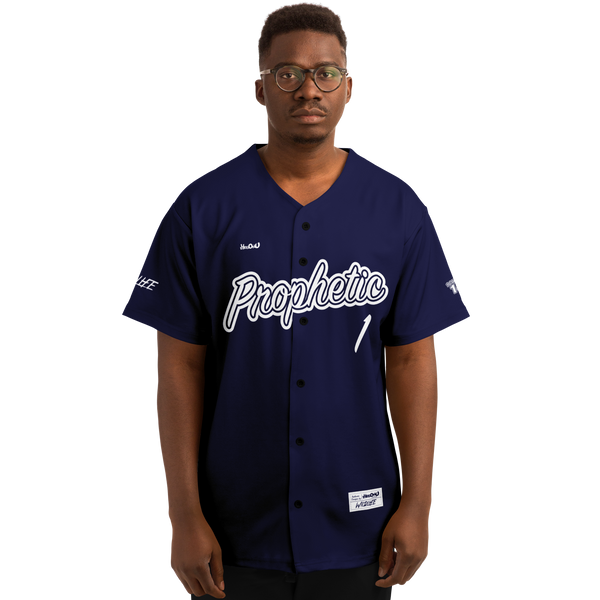 i_Glow_ Prophetic Mono Baseball Jersey (Navy)