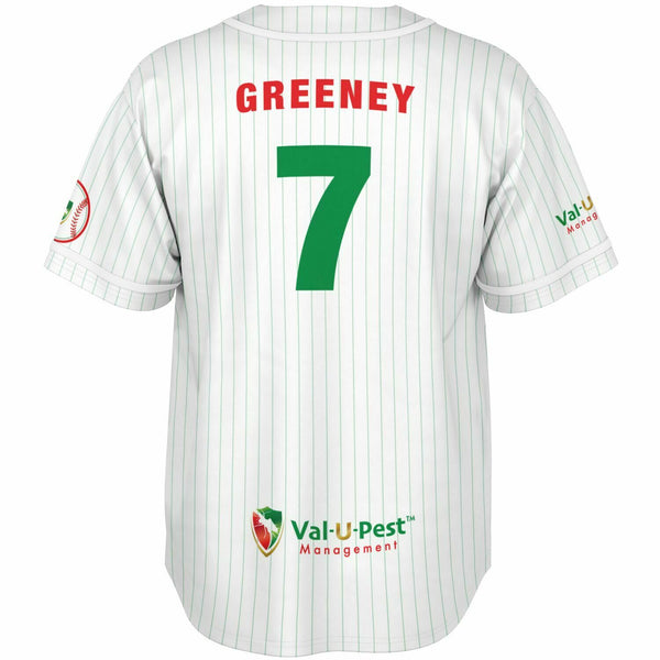Val-U-Pest Team Baseball Jersey - Greeney 7