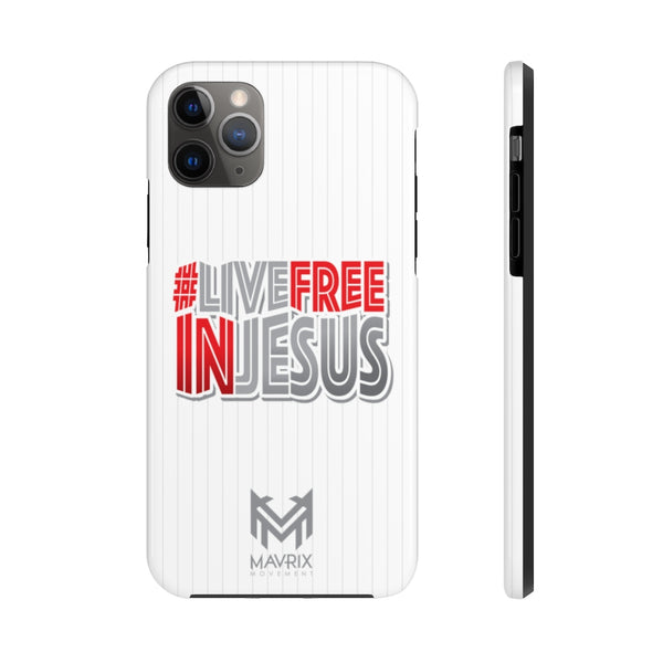 Mavrix #LIVEFREEINJESUS Pinstripe - Case Mate Tough Phone Cases