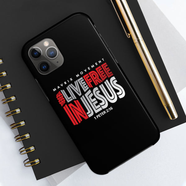 Mavrix #LIVEFREEINJESUS - Case Mate Tough Phone Cases