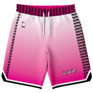 i_Glow_ Wildlife Pink Basketball Shorts