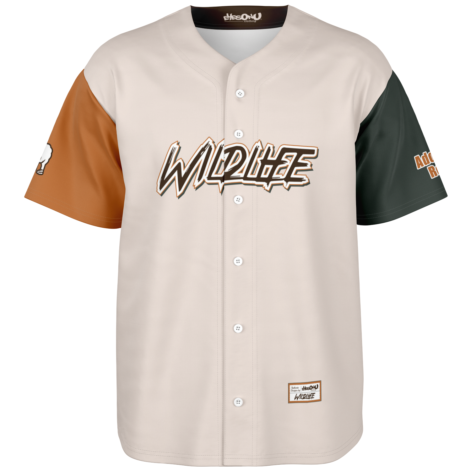 WildLife Logo Baseball Jersey (Tan) – Eyes On You Clothing