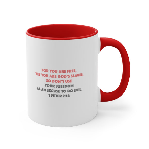 Mavrix - Live Free In Jesus - Accent Coffee Mug, 11oz