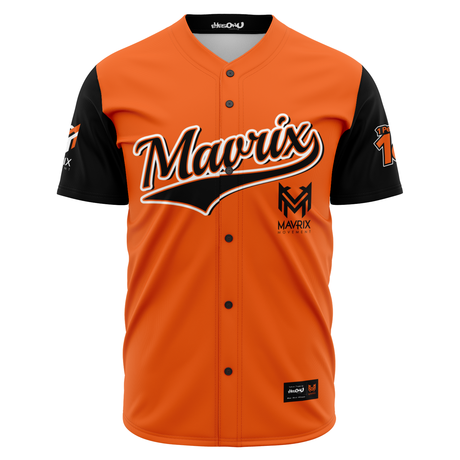 Mavrix Orange Baseball Jersey – Eyes On You Clothing