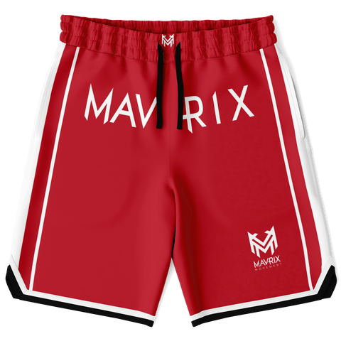 Mavrix Team Red Basketball Shorts