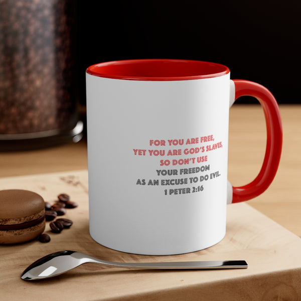 Mavrix - Live Free In Jesus - Accent Coffee Mug, 11oz