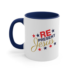 Represent Jesus - Accent Coffee Mug, 11oz (2 color)