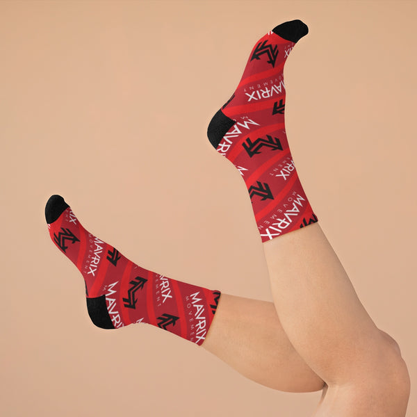 Mavrix Logos Red Socks