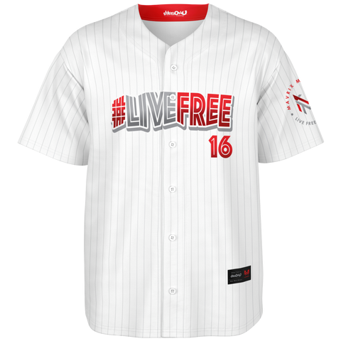 Mavrix #LiveFree Baseball Jersey