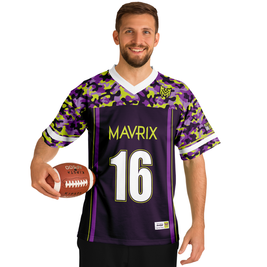 Mavrix Purple/Volt Camo Football Jersey – Eyes On You Clothing