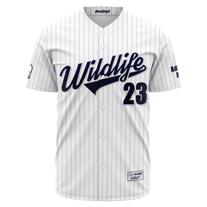 WildLife Pinstripe Baseball Jersey (white)