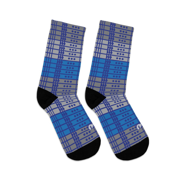 EOYC Rows Blue Socks