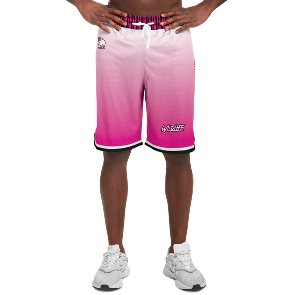 i_Glow_ Wildlife Pink Basketball Shorts