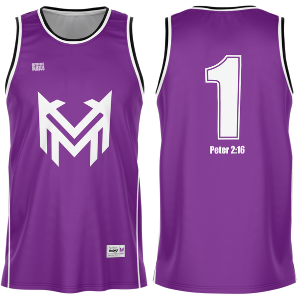 Mavrix Team Purple Basketball Jersey
