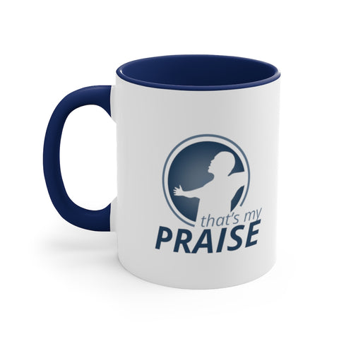 That's My Praise Navy - Accent Coffee Mug, 11oz