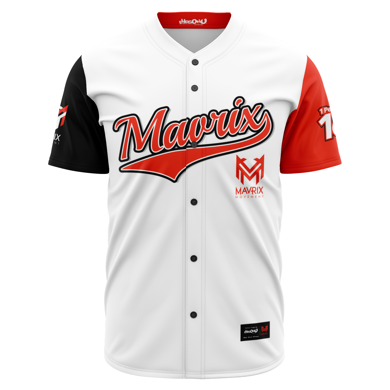 Mavrix Bright Crimson Baseball Jersey