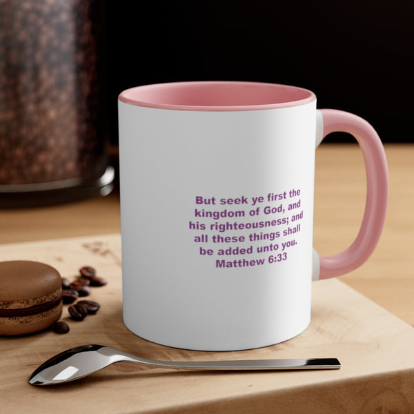 Put God First Logo - Accent Coffee Mug, 11oz (2 colors)