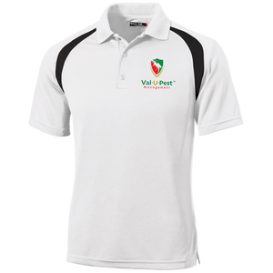 Val-U-Pest B/W Embroidered Moisture-Wicking Golf Shirt