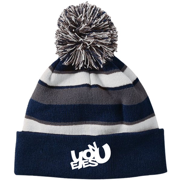 EOY Striped Beanie with Pom (5 colors)