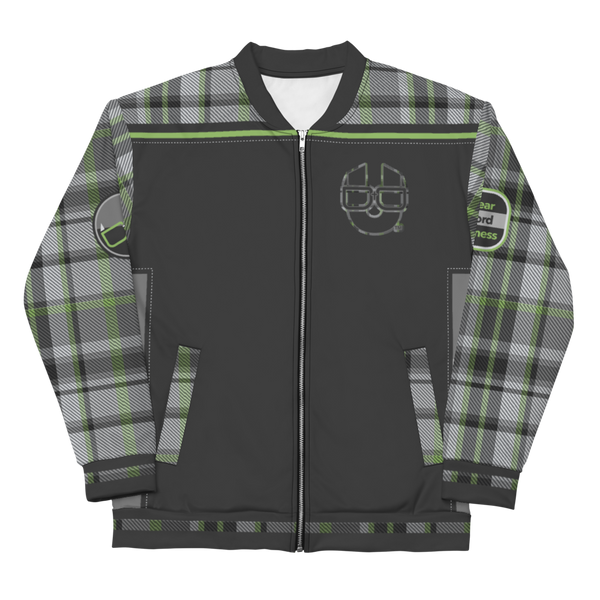 EOYC Plaid Gray Bomber Jacket