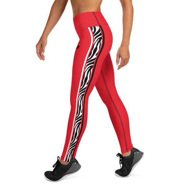 Red Zebra Yoga Leggings