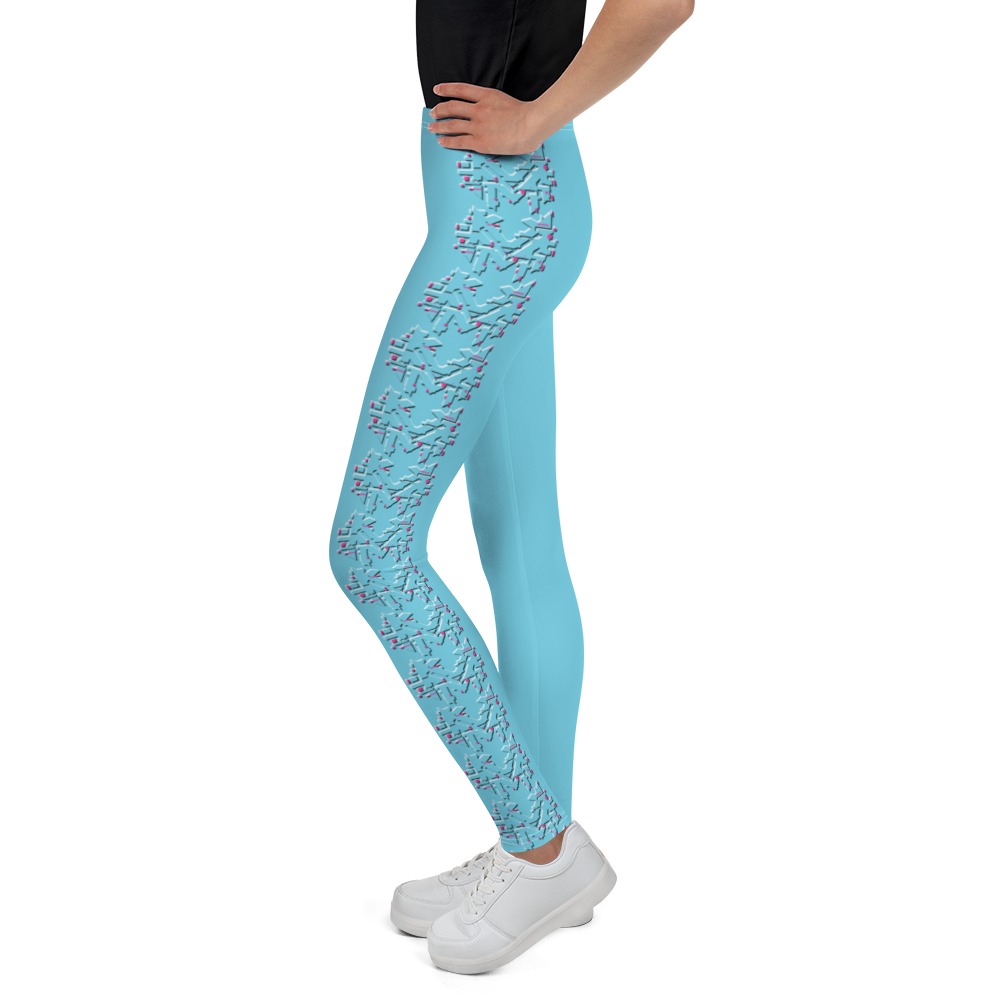 Mavrix Glitch Blue Youth Leggings