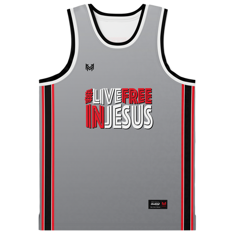 Mavrix Live Free In Jesus Basketball Jersey