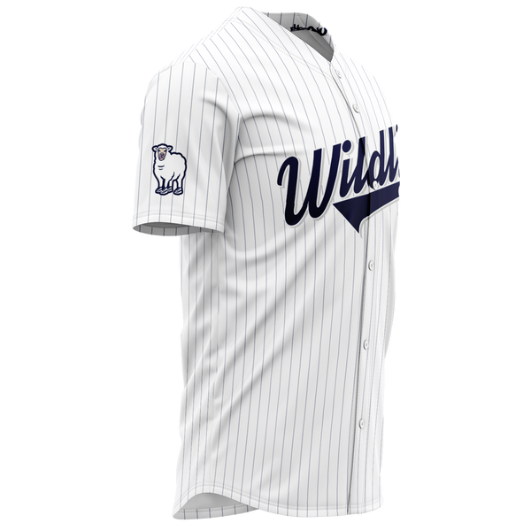 WildLife Pinstripe Baseball Jersey (white)