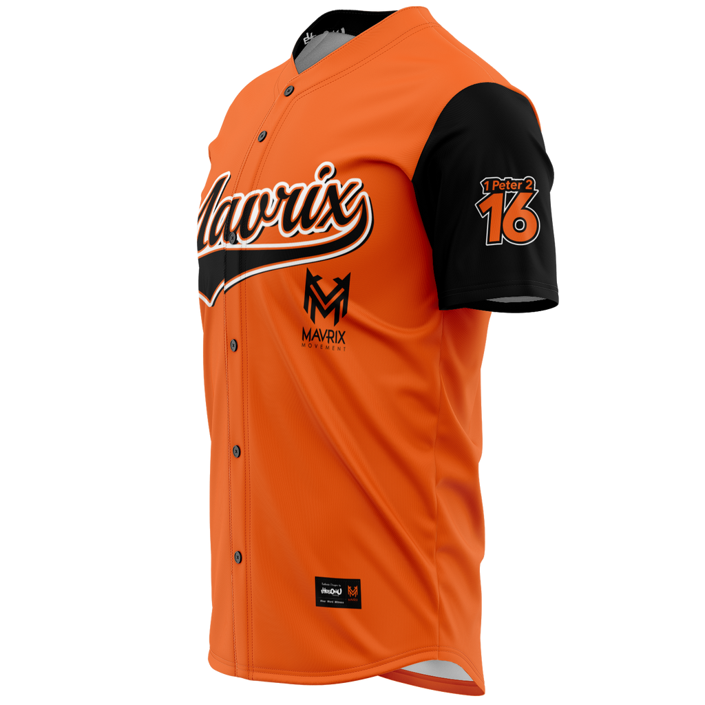 Mavrix Orange Baseball Jersey – Eyes On You Clothing
