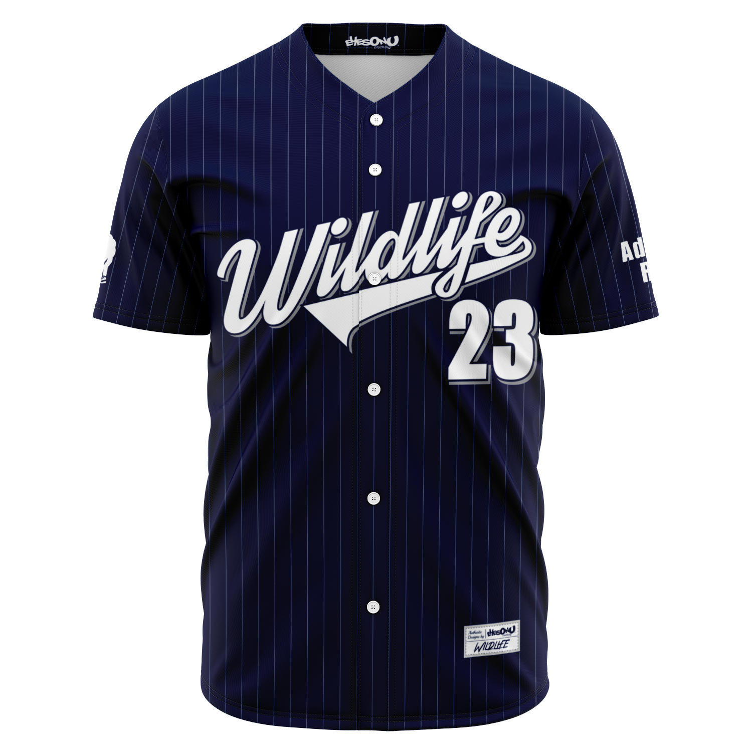Wildlife Pinstripe Baseball Jersey (navy)
