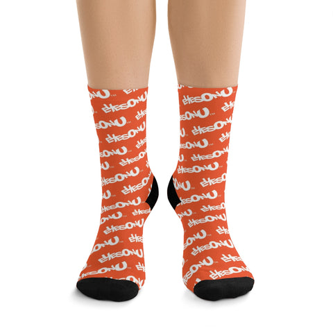 EOYC Straight Logos - Orange Socks