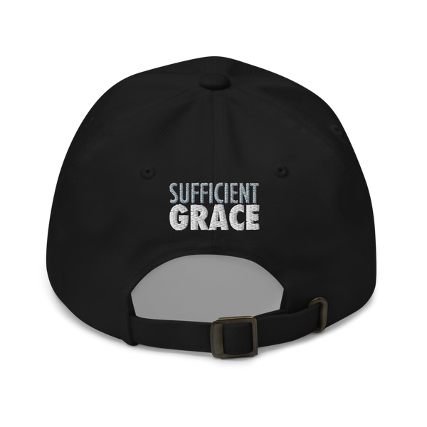 Sufficient Grace Cross Dad Hat (2 colors)
