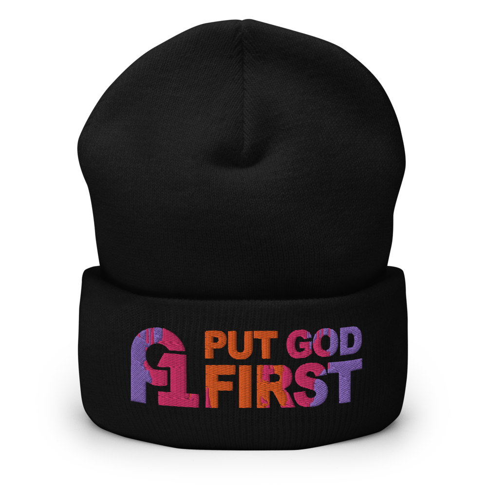 Put God First Cuffed Beanie (3 colors)
