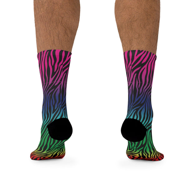EOYC Rainbow Zebra Print Socks