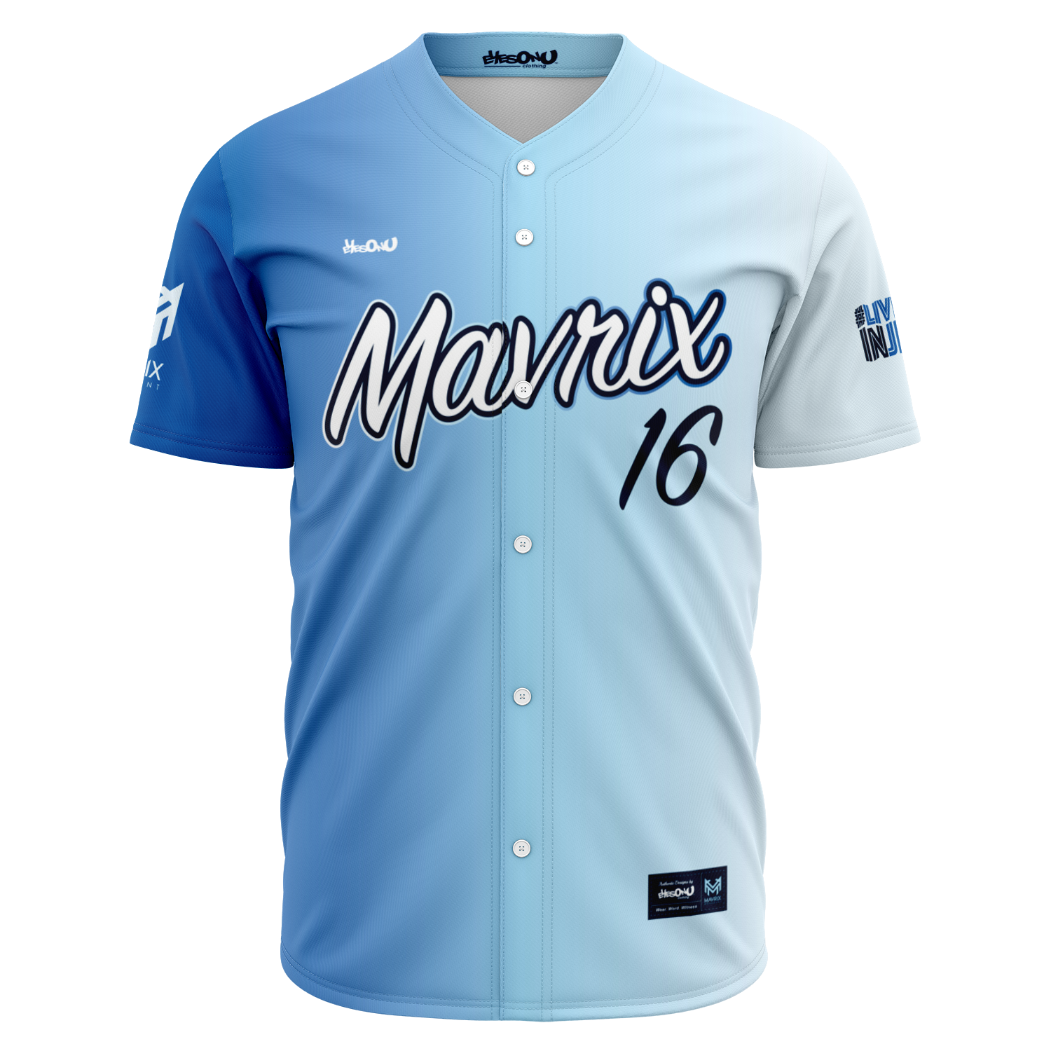 X5 Gradient Blue Blank Custom Sleeveless Baseball Jerseys