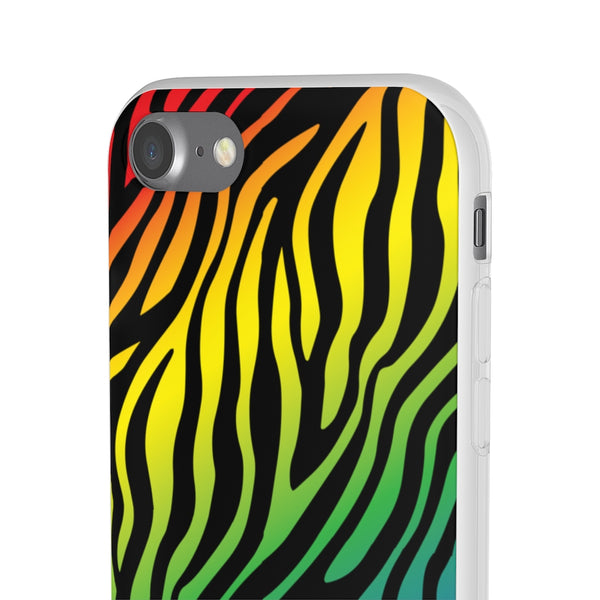 Zebra Rainbow - Flexi Cases