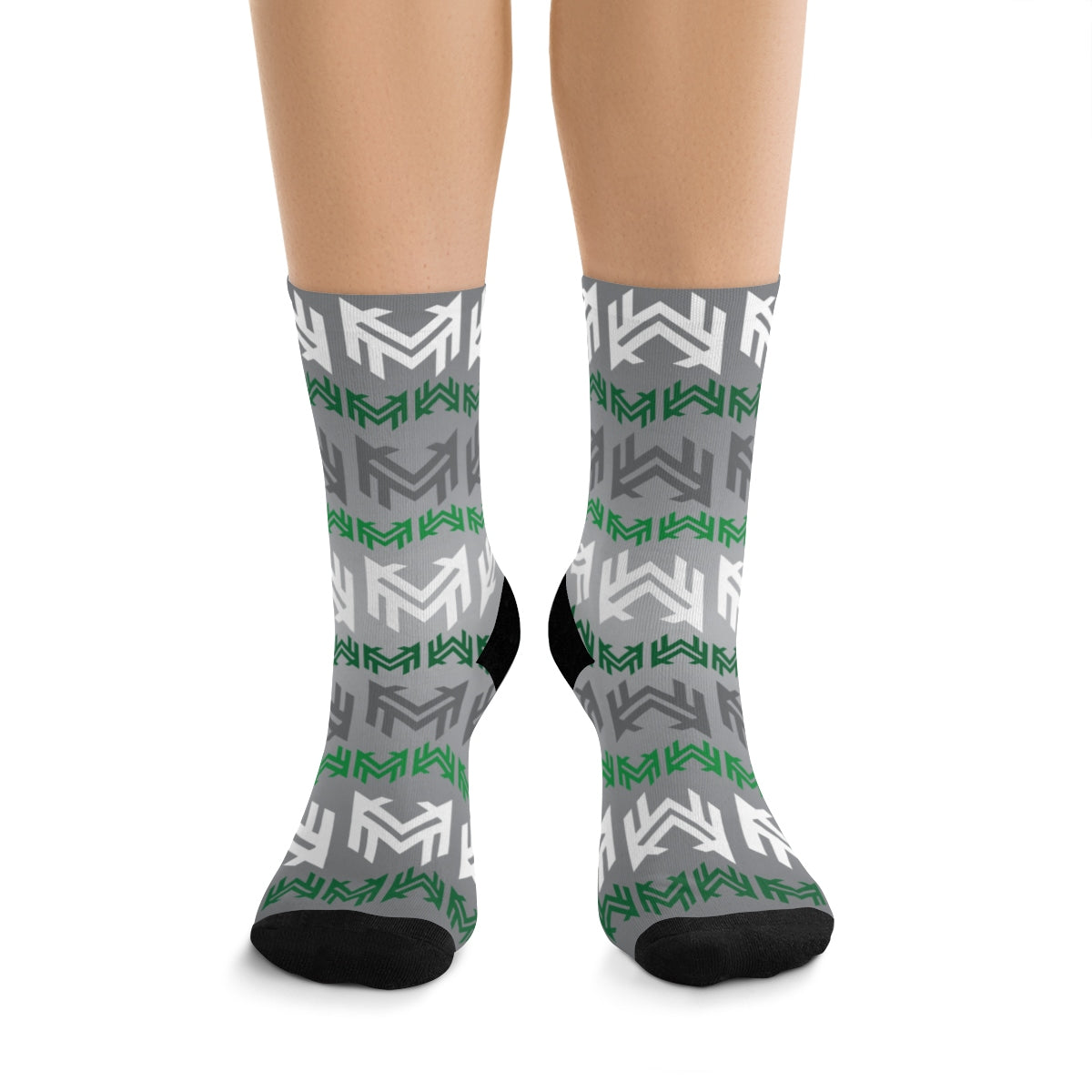 Mavrix Logo Pattern Green Socks