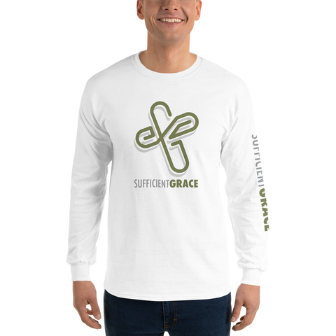 Sufficient Grace Cross (3XL-5XL) Long Sleeve Shirt (2 colors)