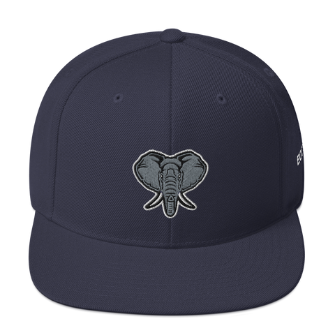 An Elephant Snapback (Navy/Silver/Red)