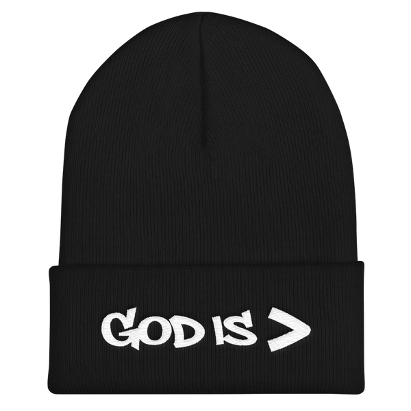 God is Greater Than Cuffed Beanie (4 colors)