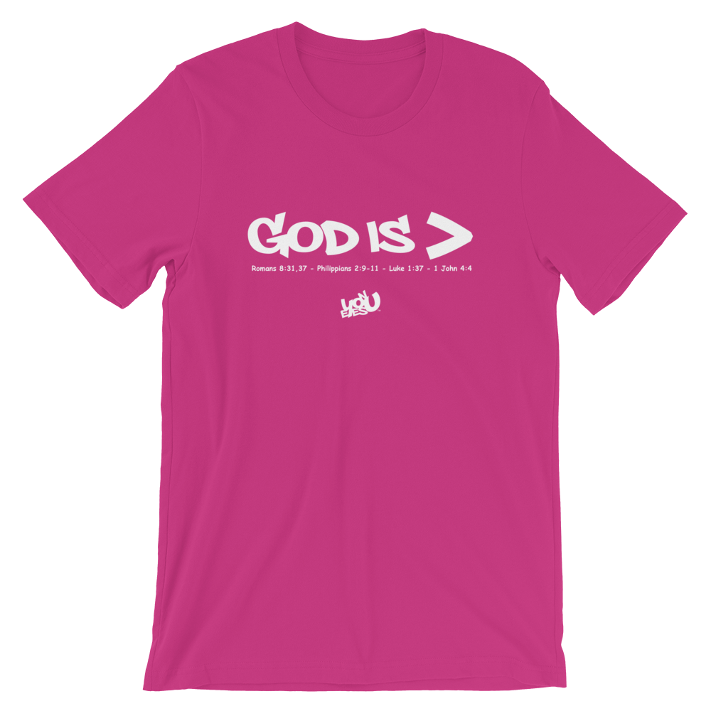 God is Greater Than T-Shirt (4 colors) – Eyes On You Clothing