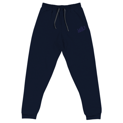 Navy Embroidered Joggers (2 colors)